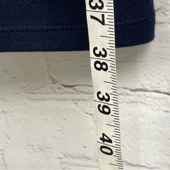 Talbots Short Sleeve Tee Shirt Dress Red White Blue Stripe Below Knee XS - Picture 5 of 9